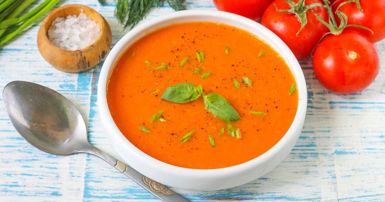 Tomatenpüreesuppe auf eine Lieblingsdiät